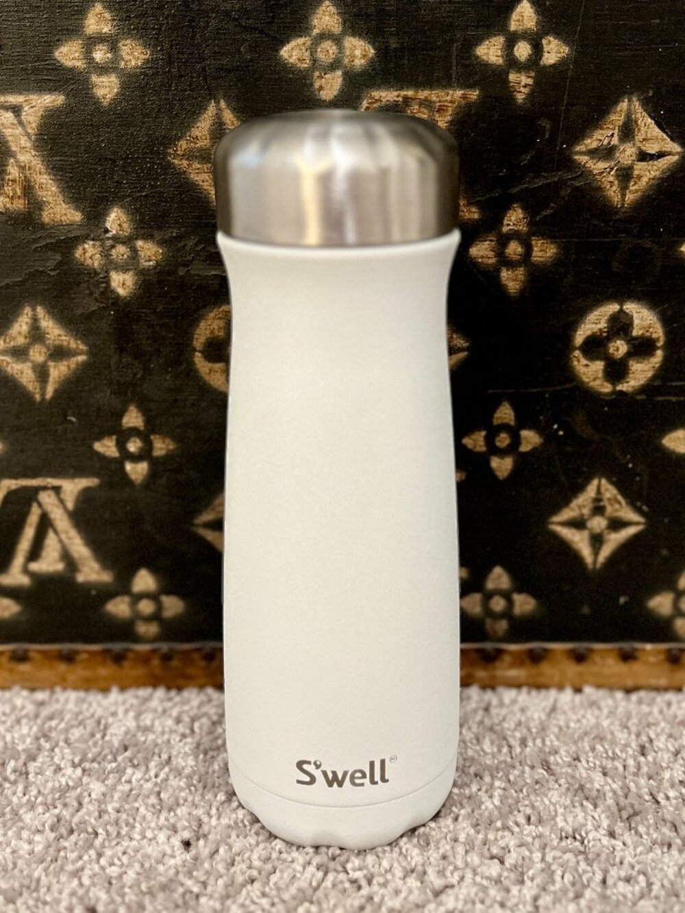 S'well White 20oz Insulated Stainless Steel Water Bottle Tumbler